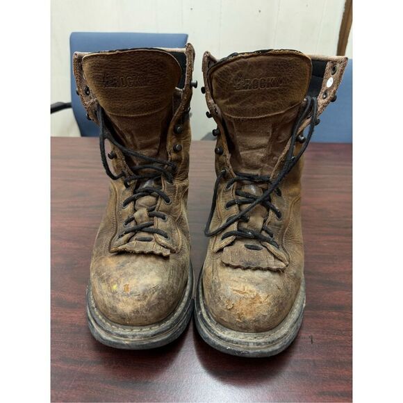 Rocky Men’s Steel Toe Work Boots Size 10.5 - Picture 1 of 10